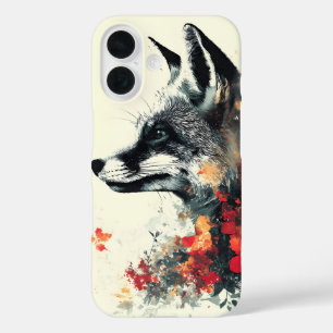 Coque Pour iPhone 16 Boho Floral Fox Faune Nature