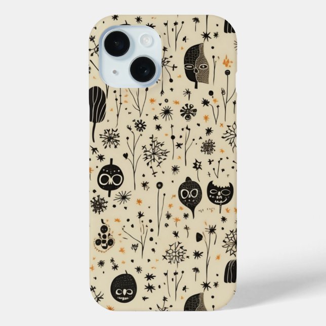 Coques Case-Mate iPhone Boho Halloween Motif sans couture (Verso)