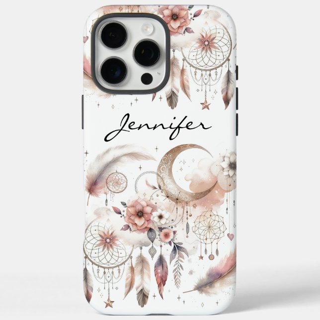 Coques Case-Mate iPhone Boho Pastel Feather Dreamcatcher iPhone (Verso)