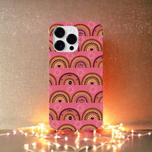 Coque Pour Pour iPhone 14 Pro Max Boho Rainbows Mystical Eye Rose Gold Design