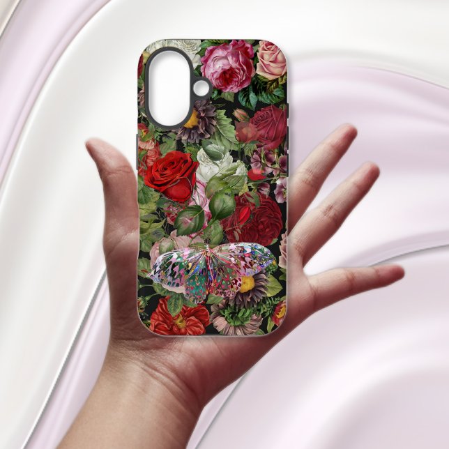 Coques Case-Mate iPhone Boho Roses & papillon (Créateur téléchargé)