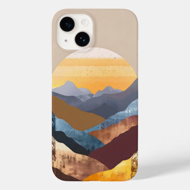 Coques Case-Mate iPhone Boho Sunset Mountains (Verso)