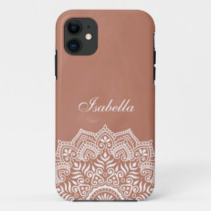Case-Mate iPhone Case Boho Terracotta Mandala Nom personnalisé