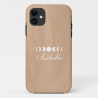 Boho Terracotta Moon Phases Nom Personnalisé