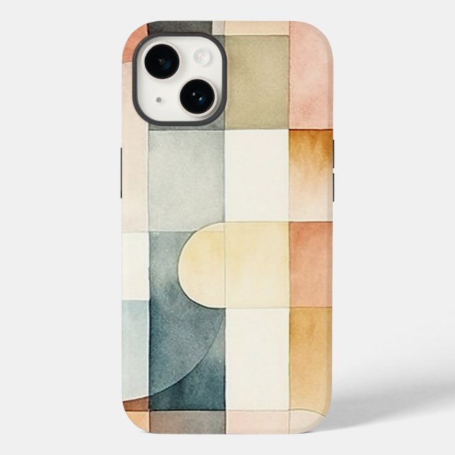 Coques Case-Mate iPhone Boho Watercolor Art Abstrait (Verso)
