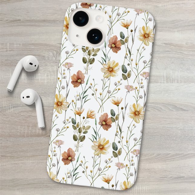 Coques Case-Mate iPhone Boho Watercolor Wildflower (Créateur téléchargé)