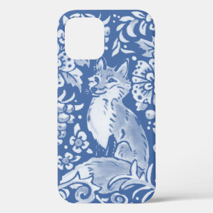 Case-Mate iPhone Case Bois bleu et blanc renard floral feuille Denim mig