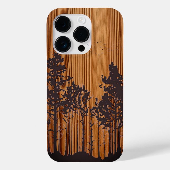 Coques Case-Mate iPhone Bois gravé personnalisé - bois (Verso)