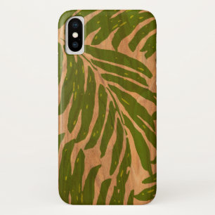 Case-Mate iPhone Case Bois hawaïen de Faux de paume de Kahanu en vert