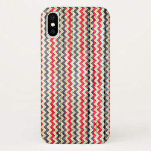 Coque iPhone X Bois Motif moderne Chevron