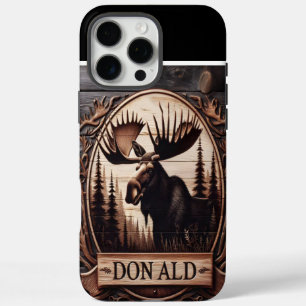 Coques iPhone 16 Pro Max Bois sculpté Moose Crest