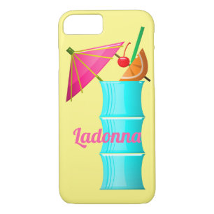 Case-Mate iPhone Case Boisson tropicale cocktail hawaïen jaune bleu rose