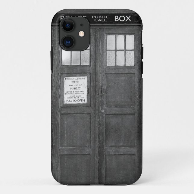 Coques Case-Mate iPhone Boîte d'appel de la cabine téléphonique Gray Funny (Dos)