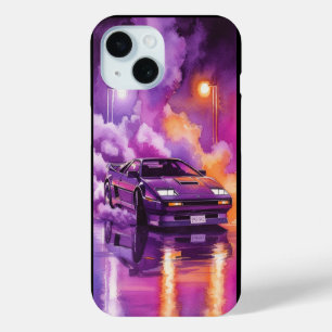 Coque Pour iPhone 15 Boîte de téléphone Synthwave Retro Future Hyper Ca