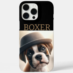 Coques iPhone 16 Pro Max Boîte mignonne de chiot Boxer – Art canin stylé