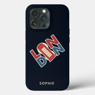 Case-Mate iPhone Case Boîte Téléphonique Rouge Bleue Londres Villes du M