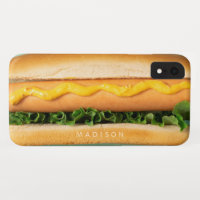 Boîtes de téléphone Hot Dog de nom personnalisé
