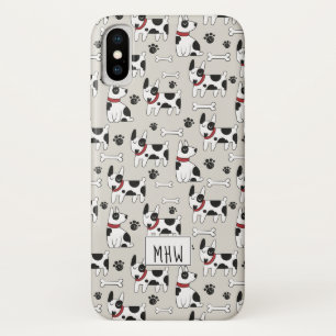 Coque iPhone X Boîtes de téléphone monogramme personnalisées pour