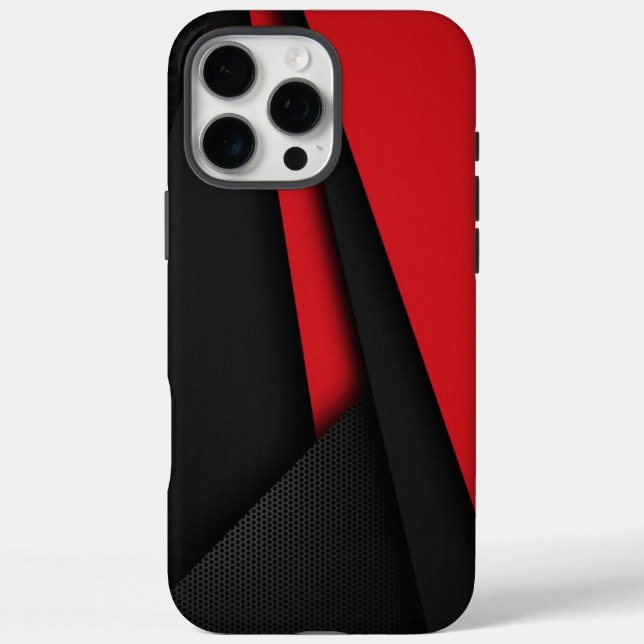 Coques Case-Mate iPhone Boîtes de téléphone rouge et noir (Verso)