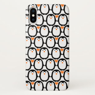Coque iPhone X Boîtes téléphoniques Penguin Love