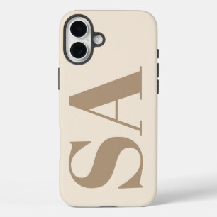 Coques iPhone 16 Plus Boîtier Case-Mate blanc antique tendance avec mono