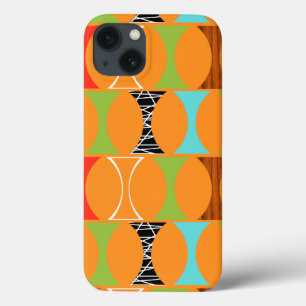 Etui iPhone 13 Boîtier d'air Motif orange moderne du milieu du si