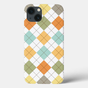 iPhone 13 Case Boîtier d'air Motif Retro Diamond