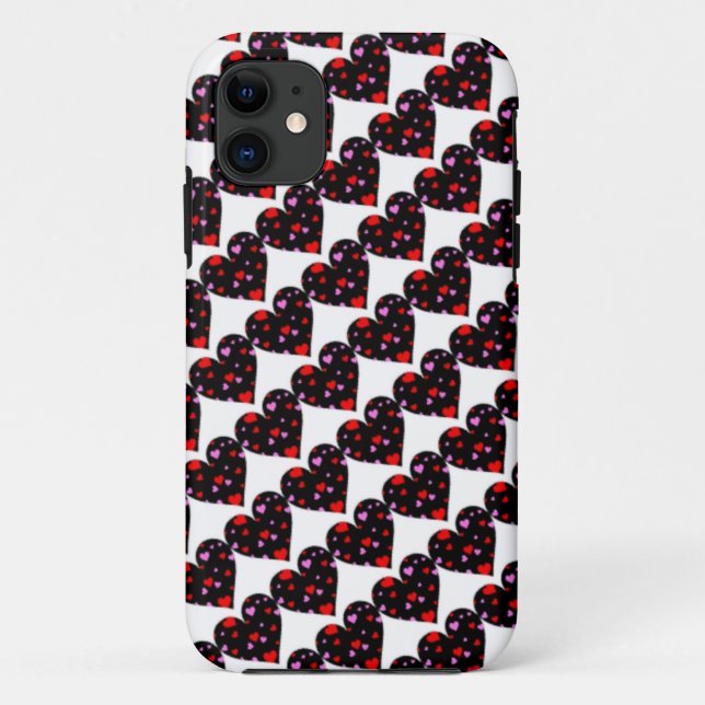 Coques Case-Mate iPhone Boîtier d'amour à cœurs colorés (Dos)