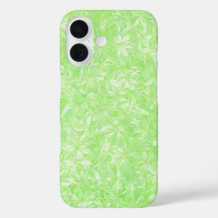 Coque Pour iPhone 16 Boîtier de téléphone à feuilles vertes frais