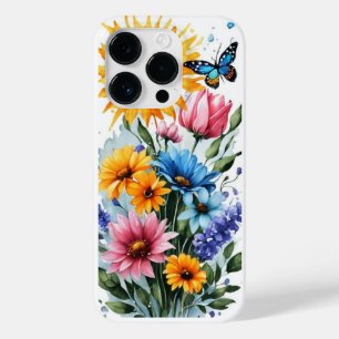 Coque Pour iPhone 14 Pro Boîtier de téléphone à fleurs