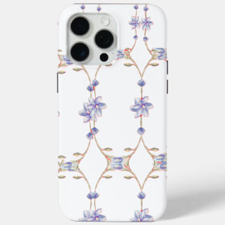 Coque iPhone 15 Pro Max Boîtier de téléphone à fleurs blanches