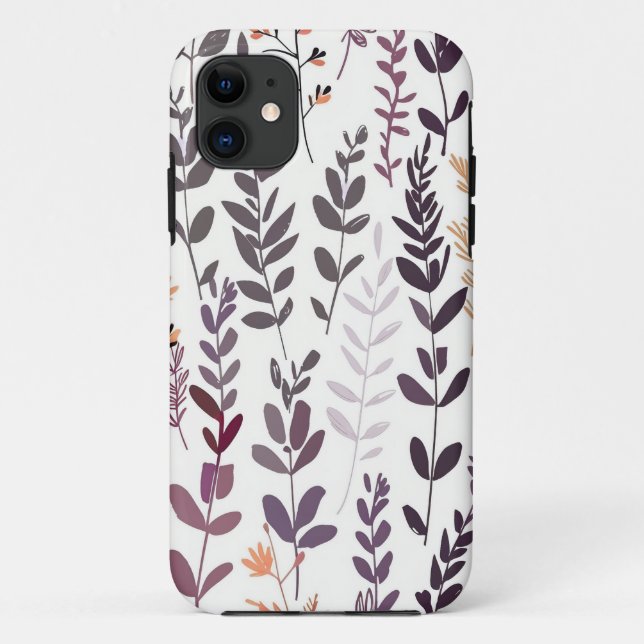 Coques Case-Mate iPhone Boîtier de téléphone à motifs floraux pourpre (Dos)