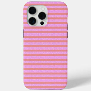 Coque iPhone 15 Pro Max Boîtier de téléphone cellulaire en bande rose