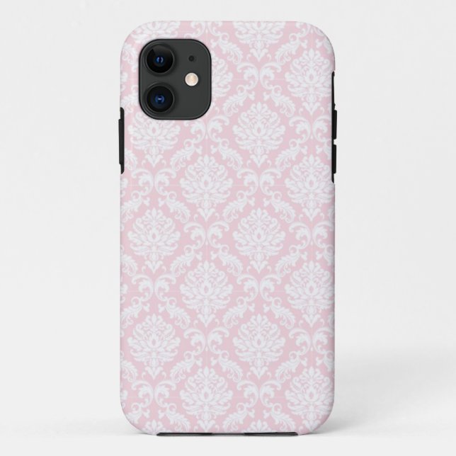 Coques Case-Mate iPhone Boîtier de téléphone Damas rose (Dos)