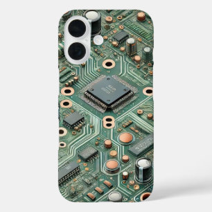 Coque Pour iPhone 16 Boîtier de téléphone de carte d'ordinateur