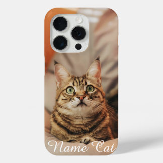 Coque iPhone 15 Pro Boîtier de téléphone de chat customisé avec votre 