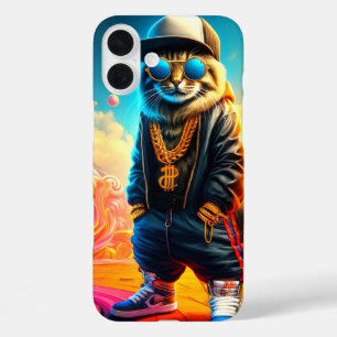 Coques iPhone 16 Plus Boîtier de téléphone de chat Gangster