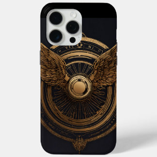 Coque iPhone 15 Pro Max Boîtier de téléphone de ligne Abstraite Art Wing