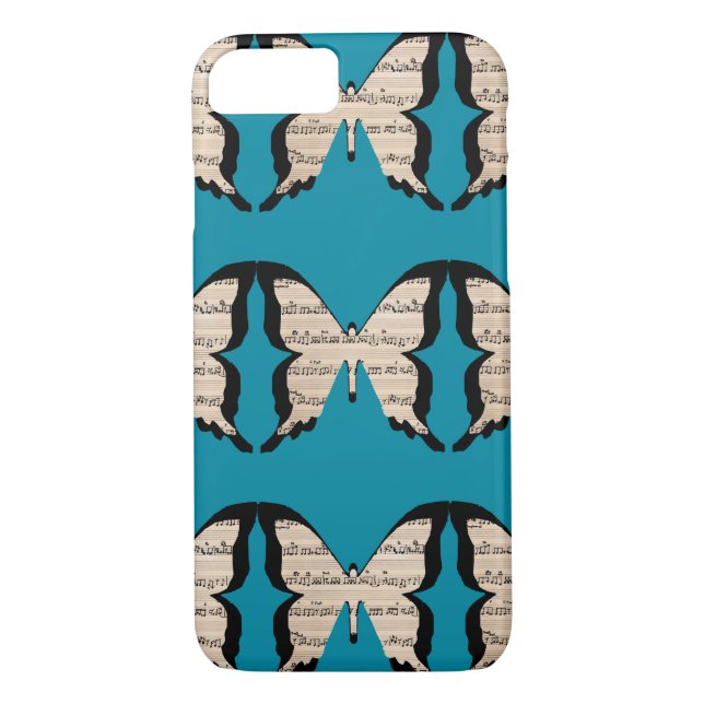 Coques Case-Mate iPhone Boîtier de téléphone de papillons musicaux (Dos)