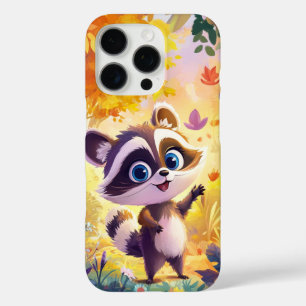 Coques iPhone 16 Pro Boîtier de téléphone d'illustration Raccoon