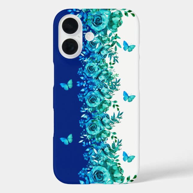 Coques Case-Mate iPhone Boîtier de téléphone du jardin papillon bleu (Verso)