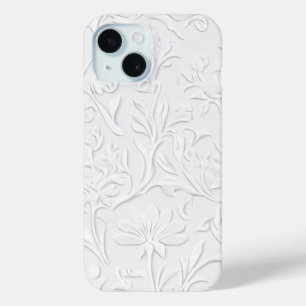Coque Pour iPhone 15 Boîtier de téléphone Embossé blanc immaculé