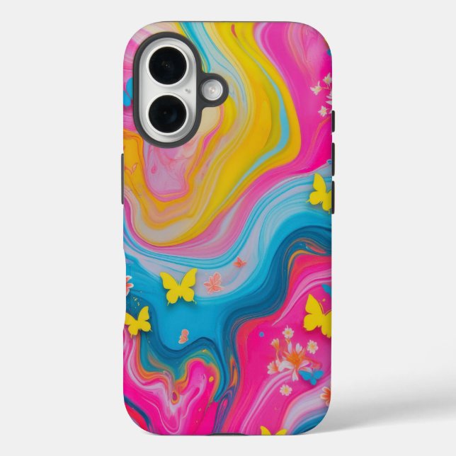 Coques Case-Mate iPhone Boîtier de téléphone en marbre Whimsical Pastel (Verso)