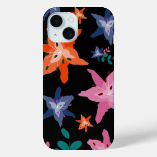 Coque Pour iPhone 15 Boîtier de téléphone floral
