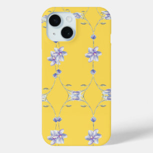 Coque Pour iPhone 15 Boîtier de téléphone floral clair