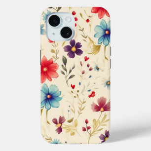 Coque Pour iPhone 15 Boîtier de téléphone iPhone 15 avec design floral 