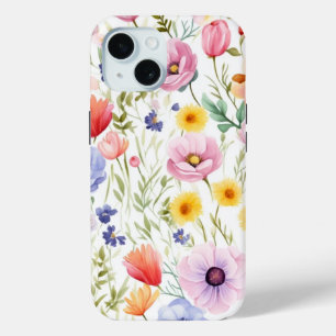 Coque Pour iPhone 15 Boîtier de téléphone iPhone 15 avec design floral