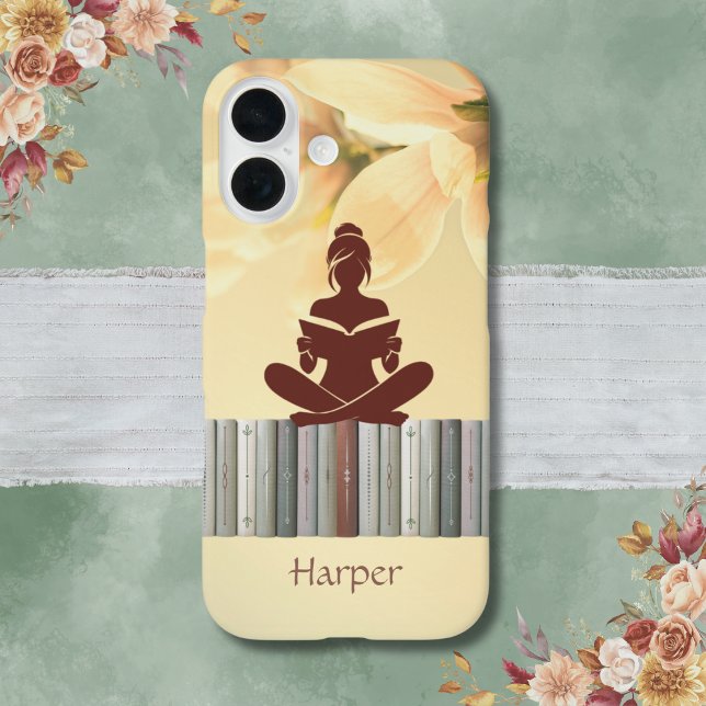 Coques Case-Mate iPhone Boîtier de téléphone Lover livre élégant Jaune (Personalized Book Lover Phone Case Elegant Yellow)