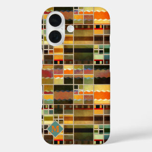 Coque Pour iPhone 16 Boîtier de téléphone Monogramme en verre pilé