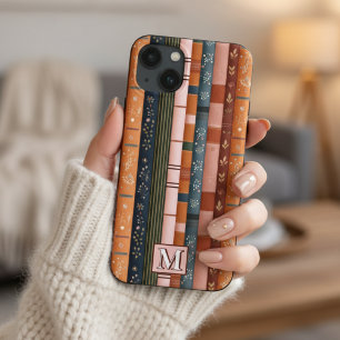 Case-Mate iPhone Case Boîtier de téléphone monogramme rayé de couleur au